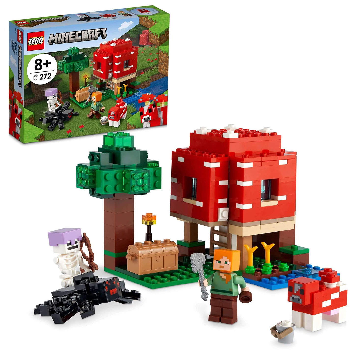 LEGO 21179 Minecraft The Mushroom House Set